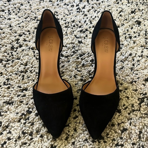 J. Crew Classic Black Pointed Heels - Picture 1 of 11